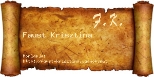 Faust Krisztina névjegykártya