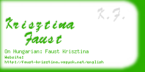 krisztina faust business card